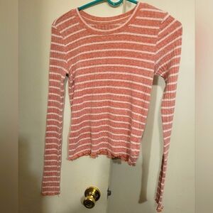 Striped Pink Crop Top